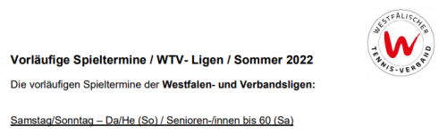 Spieltermine für den Sommer 2022 veröffentlicht!